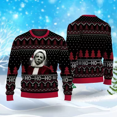 Buy Christmas Gift For Horror Movies Fans Knitted Sweater. • 41.67£