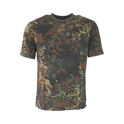 Buy German Army Style T Shirt Combat Military Flecktarn Camo Short Sleeve Camouflage • 12.50£