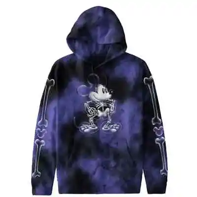Buy Disney Skeleton Mickey Tie Dye Hoodie - Purple - Disney Store - Ladies • 29£
