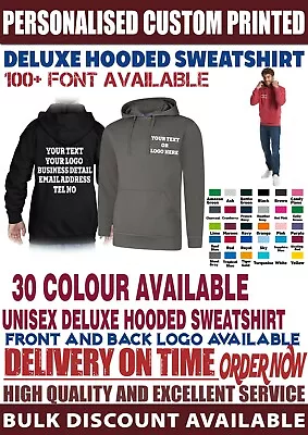 Buy Personalised Hoodie Custom Printed Your Text Logo Stag Hen Unisex Top Workwear • 18.99£