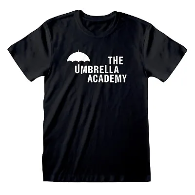 Buy Official Dark Horse/ Netflix - The Umbrella Academy Logo Print Black T-shirt • 12.99£
