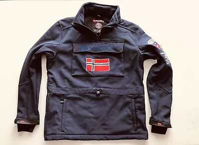 Buy Geographical NORWAY 1/4 Zip Overhead Jacket Coat Hoody Size M • 65£