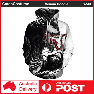 Buy Venom Hoodie 3D Printed Men Women Fashion Sweatshirt Pullover Jumper Jacket Coat • 21.48£