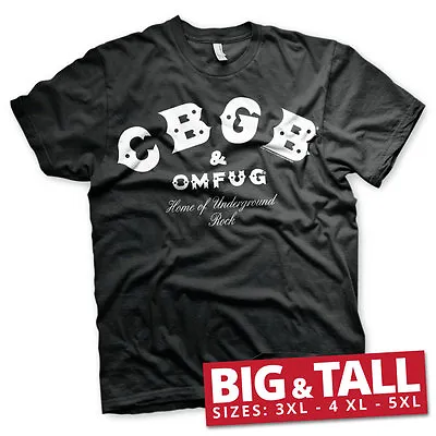 Buy Officially Licensed CBGB & OMFUG Logo BIG & TALL 3XL, 4XL, 5XL Men's T-Shirt • 22.98£
