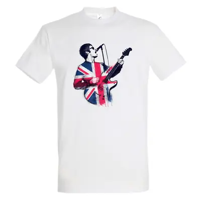 Buy Noel Gallagher Union Jack Guitar Oasis High Flying Birds T Shirt • 19.99£