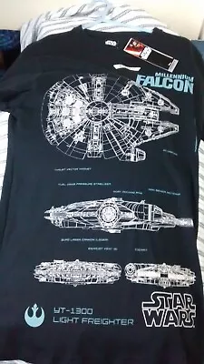 Buy Millennium Falcon - Men's Star Wars T Shirts XS New With Tags • 7£