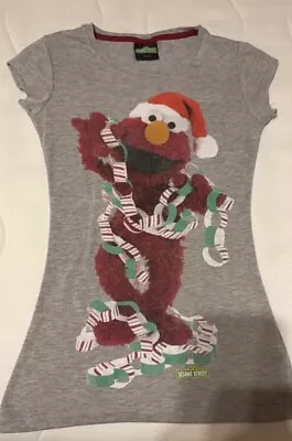 Buy Sesame Street Elmo Christmas Tshirt T-shirt Size 8 • 5£