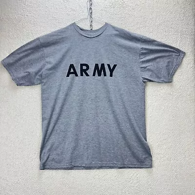 Buy US Army T-shirt Mens XL Extra Large Grey Marl  Issued Condition Back Printed • 11.99£