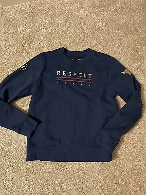 Buy Under Armour Project Rock Blue Respect Crewneck Pullover Sweatshirt Medium Youth • 7.10£