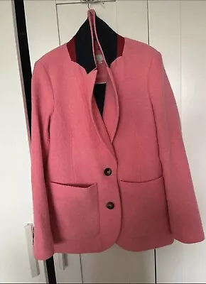 Buy Ladies Boden British Pink Jacket Blazer Size 8P Contrasting Collar. Preppy. Mod • 15£
