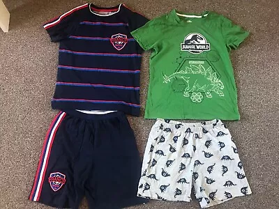 Buy Kids Pyjamas, Shorts & T Shirt X 2, Jurassic World/Football, 6-8 Yrs - Used • 4£