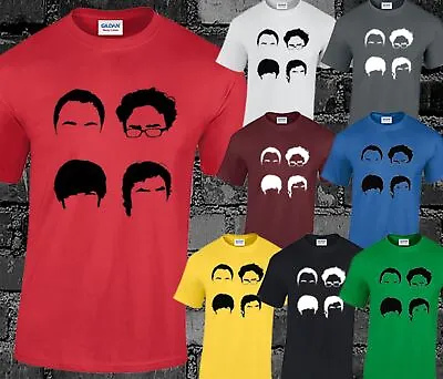 Buy Big Bang Theory Faces Mens T Shirt Bazinga Geek Nerd Sheldon Cooper Gift Idea • 7.99£