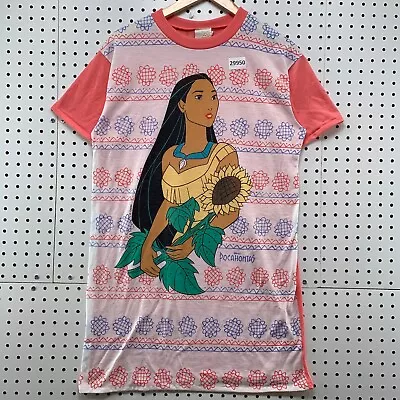 Buy Vintage 90s Disney Pocahontas Sleep Shirt Youth Girls Size 14 Made USA 20x32.5 • 25.25£