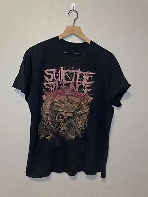 Buy Women's Suicide Silence Band Music Musician Skull Skeleton Shirt Women L Large • 23.66£