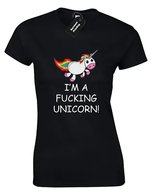 Buy I'm A Fuc*ing Unicorn Ladies T-shirt Funny Rude Design Cute Summer Fashion Top • 8.99£
