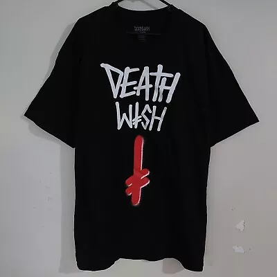 Buy DEATHWISH Arch Spellout Logo Mens Skate Shirt - Size XL - Street Death Wish • 28.28£