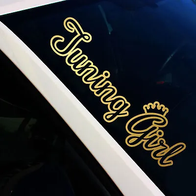 Buy Windshield Sticker Tuning Girl Gold Metallic Sticker Tuning Car FS134 • 8.63£