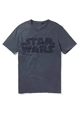 Buy Star Wars Movie T-Shirt - Classic Logo Cotton Black Wash Top • 13.96£