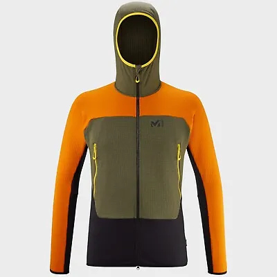 Buy Millet Fusion Men's Grid Hoodie Men Functional Hooded Fleece Jacket Ivy • 128.69£
