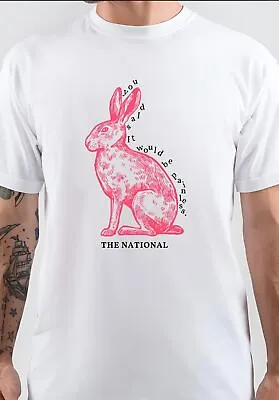 Buy NWT The National Quote Pink Rabbits Quotes Unisex T-Shirt • 22.66£