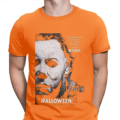Buy Halloween IV T-Shirt The Return Of Michael Myers Movie Poster Mens T Shirts #HD • 9.99£