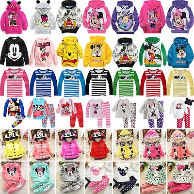 Buy Toddler Girl Minnie Mickey Mouse Hooded Jacket Coat Kid Warm Clothes Outfit New • 11.99£