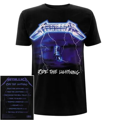 Buy Metallica Ride The Lightning Tracks Shirt S-XXL Official T-Shirt Metal Tshirt • 24.81£