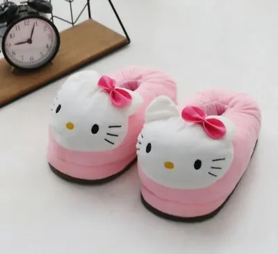 Buy Hello Kitty Slippers: Winter Plush, Anti-slip, Fluffy, Cosy, Warm, Cute Gift • 16.20£