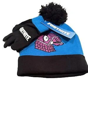 Buy Fortnite 2pc Youth Kids Beanie Winter Hat & Glove Set New • 13.15£