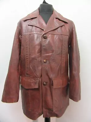 Buy Vintage Berco Usa Leather Jacket Size Uk M + Liner • 59£