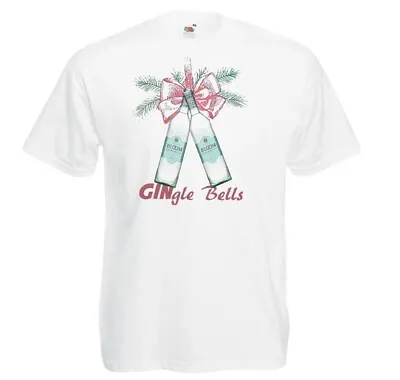 Buy Gingle Bells Bloom Gin Alcohol Christmas Xmas White Unisex T-Shirt • 12.95£