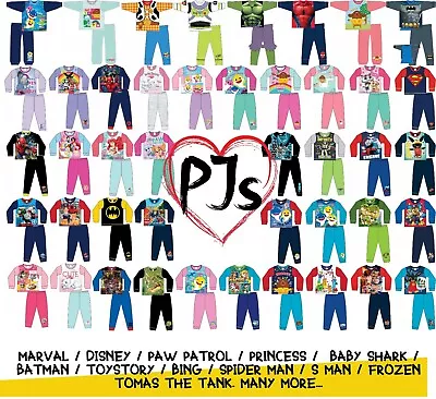 Buy Official Girls Boys Kids Toddlers Baby Pyjama Set PJs Character Nighty Nightwear • 7.29£