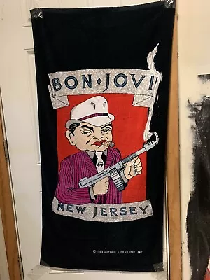 Buy Bon Jovi Beach Towel Vintage 1989 New Jersey Rare Merch Collectable  • 142.08£