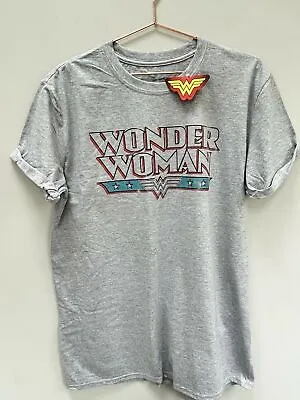 Buy Wonder Woman T Shirt Womens Size 12 Size 14 Grey Oversize Retro Hero Gift • 5.99£