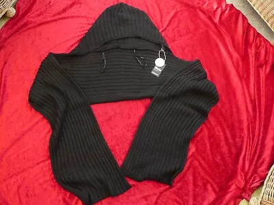 Buy Winter Soft Hooded Scarf Warm Wrap Circle Loop Neck Hooded Knitted Scarf  Black • 10.99£