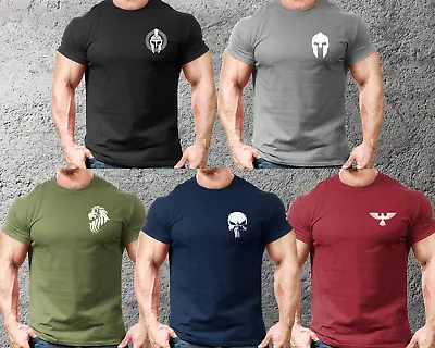 Buy Gym Fit T Shirt Training Top Fitted T-Shirt Tee Muscle Short Sleeve Workout • 8.99£