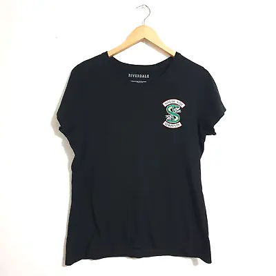 Buy Riverdale T Shirt Sz L Black South Side Serpents Back Print 100% Cotton Stretch • 4.31£