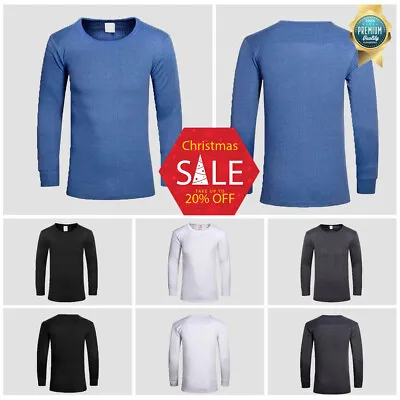Buy Mens Thermal Long Sleeve T-Shirts Warm Underwear Heat Control Shirt Full Sleeves • 12.70£