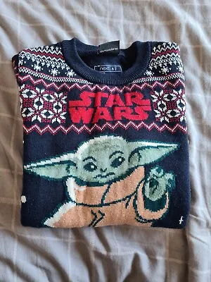 Buy Kids Star Wars Grogu Christmas Jumper 4-5yrs • 4.50£