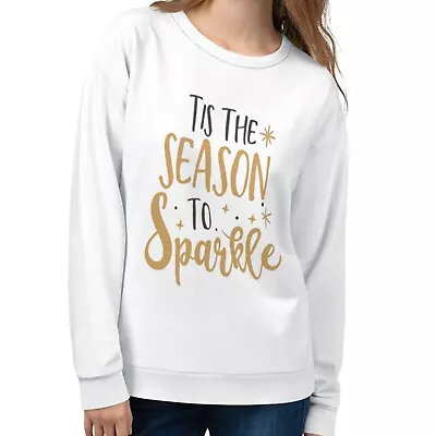 Buy Tis The Season To Sparkle Funny Ugly Christmas Jumpers Xmas Womens Sweatshirts • 24.99£