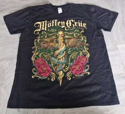 Buy Motley Crue T-Shirt Exquisite Dagger Band Official Black Size Large Preloved • 12.99£