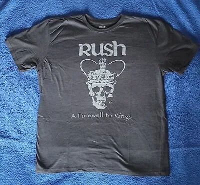 Buy RUSH ~ FAREWELL TO KINGS Grey T-Shirt X-Large (Backstage Club / New Unworn) • 15£