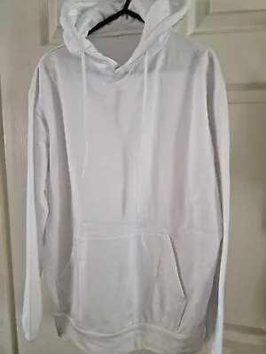 Buy Unisex Pocket Front Hoody White Size Small Worn Once (ref34) • 6.99£