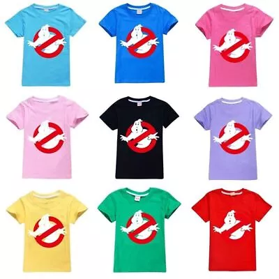 Buy New Kids Boys Girls Ghostbusters Short Sleeve T-Shirt Tee Top 100% Cotton Gifts • 7.99£
