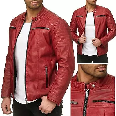 Buy Redbridge Men's Jacket Art Leather Jacket Biker Between-Seasons M6028 R • 81.61£