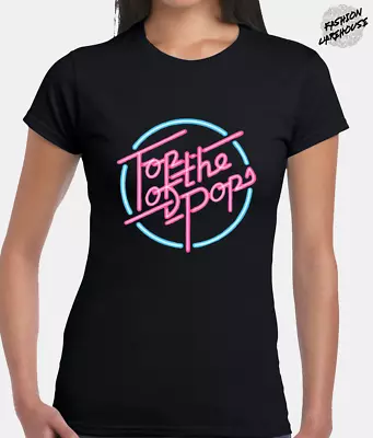 Buy Top Of The Pops Ladies T Shirt Funny Retro Music Design Band Musician Classic • 10.99£