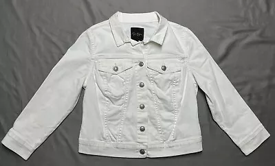 Buy Jessica Simpson Sportswear Womens Pixie White Denim Jacket Size Small • 14.20£