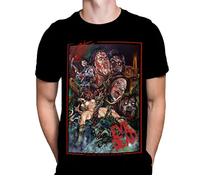Buy EVIL DEAD - Black T-Shirt - Sizes M - XXXL - Rick Melton Art / Horror / • 19.95£