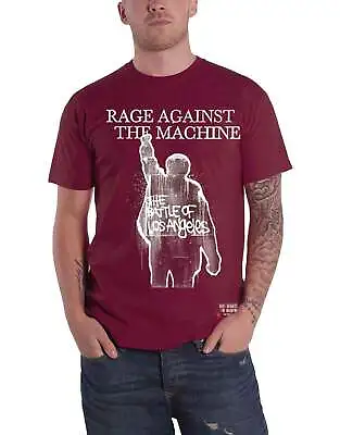 Buy Rage Against The Machine T Shirt BOLA  Album Cover New Official Mens Maroon Red • 17.95£