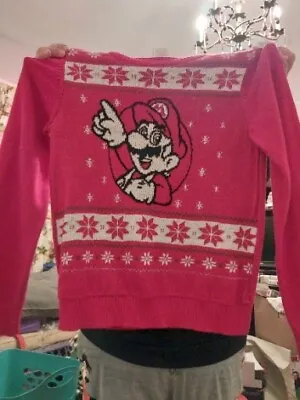 Buy Super Mario Kids Christmas Sweater Size 12 • 10.53£
